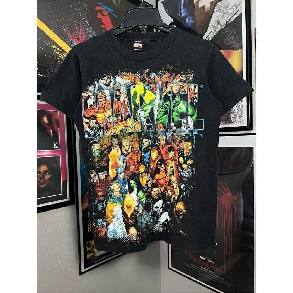 Vintage Y2K Marvel Mad Engine Heroes Tee